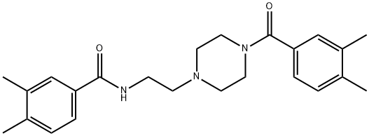 N-{2-[4-(3,4-dimethylbenzoyl)-1-piperazinyl]ethyl}-3,4-dimethylbenzamide Structure