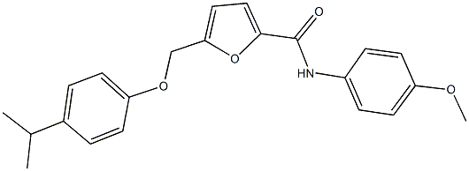 5-[(4-isopropylphenoxy)methyl]-N-(4-methoxyphenyl)-2-furamide Structure
