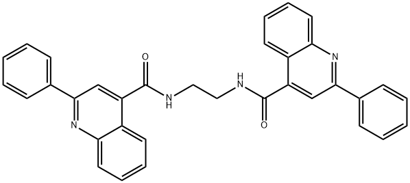 2-phenyl-N-(2-{[(2-phenyl-4-quinolinyl)carbonyl]amino}ethyl)-4-quinolinecarboxamide Struktur