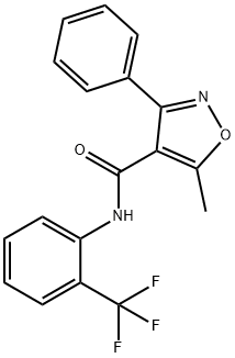 5-methyl-3-phenyl-N-[2-(trifluoromethyl)phenyl]-4-isoxazolecarboxamide,438474-42-1,结构式