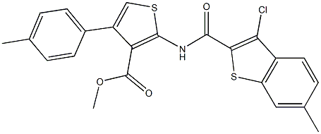438474-45-4 methyl 2-{[(3-chloro-6-methyl-1-benzothien-2-yl)carbonyl]amino}-4-(4-methylphenyl)thiophene-3-carboxylate