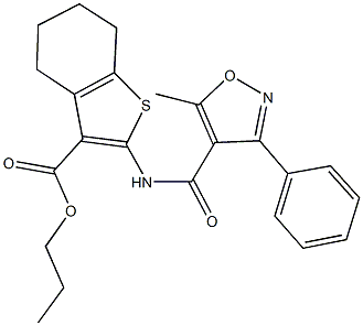 438475-10-6 propyl 2-{[(5-methyl-3-phenyl-4-isoxazolyl)carbonyl]amino}-4,5,6,7-tetrahydro-1-benzothiophene-3-carboxylate