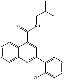 2-(2-chlorophenyl)-N-isobutyl-4-quinolinecarboxamide Struktur
