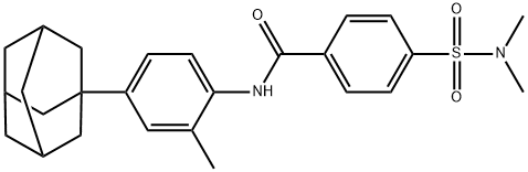 N-[4-(1-adamantyl)-2-methylphenyl]-4-[(dimethylamino)sulfonyl]benzamide Struktur