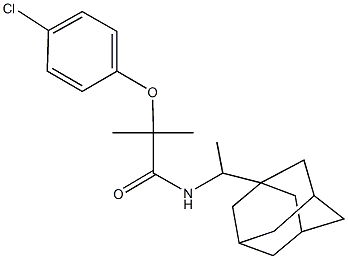 N-[1-(1-adamantyl)ethyl]-2-(4-chlorophenoxy)-2-methylpropanamide Struktur