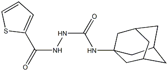 N-(1-adamantyl)-2-(2-thienylcarbonyl)hydrazinecarboxamide Struktur