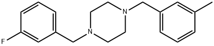 1-(3-fluorobenzyl)-4-(3-methylbenzyl)piperazine 结构式