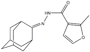 2-methyl-N'-tricyclo[3.3.1.1~3,7~]dec-2-ylidene-3-furohydrazide Struktur
