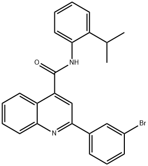 2-(3-bromophenyl)-N-(2-isopropylphenyl)-4-quinolinecarboxamide Structure