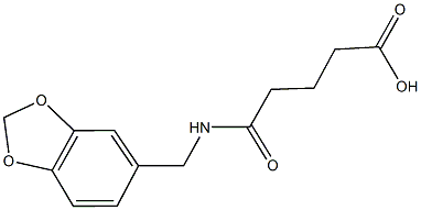 5-[(1,3-benzodioxol-5-ylmethyl)amino]-5-oxopentanoic acid Structure