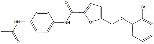 N-[4-(acetylamino)phenyl]-5-[(2-bromophenoxy)methyl]-2-furamide Struktur