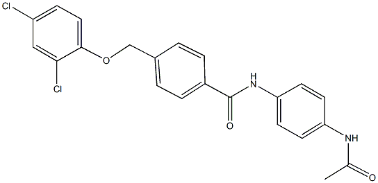 N-[4-(acetylamino)phenyl]-4-[(2,4-dichlorophenoxy)methyl]benzamide Structure