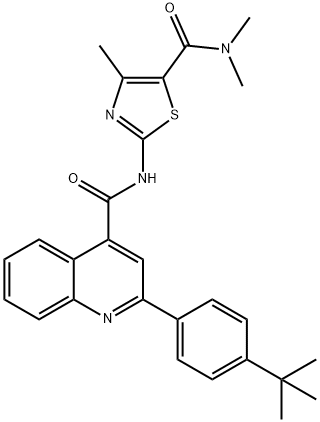 2-(4-tert-butylphenyl)-N-{5-[(dimethylamino)carbonyl]-4-methyl-1,3-thiazol-2-yl}-4-quinolinecarboxamide|
