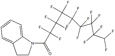 1-(2,2,3,3,4,4,5,5,6,6,7,7,8,8,9,9-hexadecafluorononanoyl)indoline 结构式