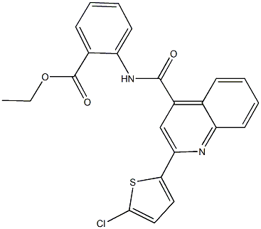 438617-02-8 ethyl 2-({[2-(5-chloro-2-thienyl)-4-quinolinyl]carbonyl}amino)benzoate