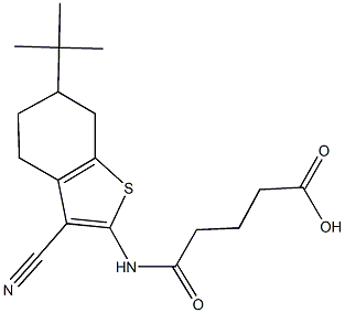 5-[(6-tert-butyl-3-cyano-4,5,6,7-tetrahydro-1-benzothien-2-yl)amino]-5-oxopentanoic acid|