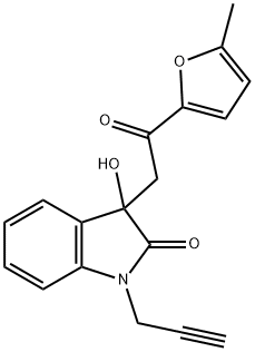 439092-01-0 3-hydroxy-3-[2-(5-methyl-2-furyl)-2-oxoethyl]-1-(2-propynyl)-1,3-dihydro-2H-indol-2-one