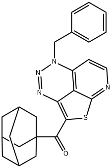 1-adamantyl(5-benzyl-5H-1-thia-3,4,5,8-tetraazaacenaphthylen-2-yl)methanone Structure