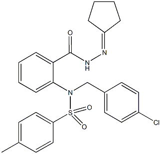 439128-56-0 N-(4-chlorobenzyl)-N-{2-[(2-cyclopentylidenehydrazino)carbonyl]phenyl}-4-methylbenzenesulfonamide