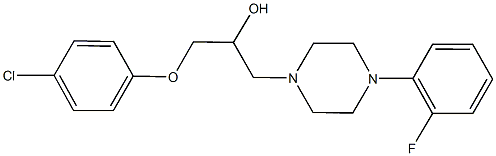 1-(4-chlorophenoxy)-3-[4-(2-fluorophenyl)-1-piperazinyl]-2-propanol Structure
