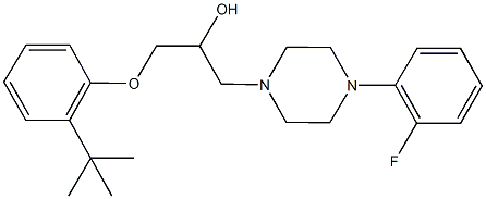 1-(2-tert-butylphenoxy)-3-[4-(2-fluorophenyl)-1-piperazinyl]-2-propanol Structure