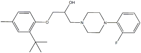 1-(2-tert-butyl-4-methylphenoxy)-3-[4-(2-fluorophenyl)-1-piperazinyl]-2-propanol Structure