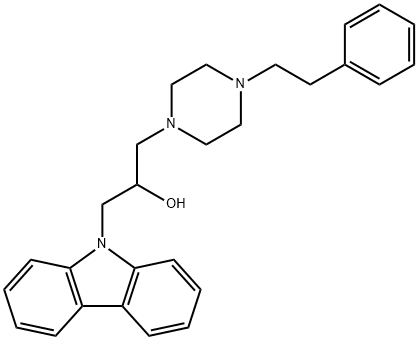 1-(9H-carbazol-9-yl)-3-[4-(2-phenylethyl)-1-piperazinyl]-2-propanol Structure