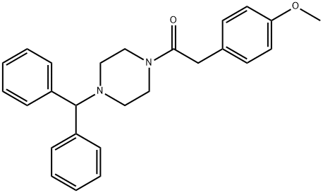 4-[2-(4-benzhydryl-1-piperazinyl)-2-oxoethyl]phenyl methyl ether Struktur