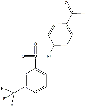 N-(4-acetylphenyl)-3-(trifluoromethyl)benzenesulfonamide Struktur