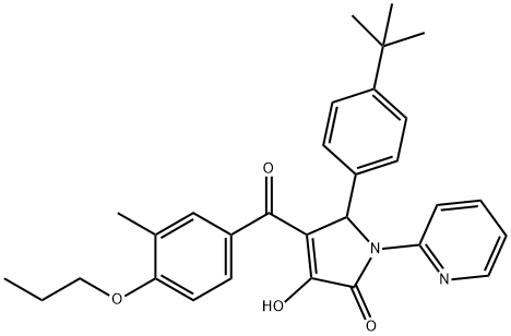 5-(4-tert-butylphenyl)-3-hydroxy-4-(3-methyl-4-propoxybenzoyl)-1-(2-pyridinyl)-1,5-dihydro-2H-pyrrol-2-one|