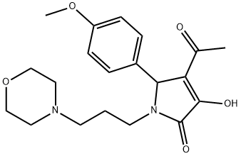 4-acetyl-3-hydroxy-5-(4-methoxyphenyl)-1-[3-(4-morpholinyl)propyl]-1,5-dihydro-2H-pyrrol-2-one Structure