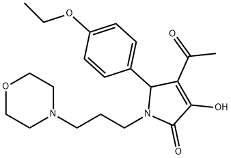 4-acetyl-5-(4-ethoxyphenyl)-3-hydroxy-1-[3-(4-morpholinyl)propyl]-1,5-dihydro-2H-pyrrol-2-one Struktur