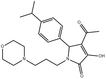 4-acetyl-3-hydroxy-5-(4-isopropylphenyl)-1-[3-(4-morpholinyl)propyl]-1,5-dihydro-2H-pyrrol-2-one Struktur