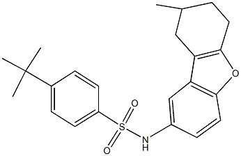 4-tert-butyl-N-(8-methyl-6,7,8,9-tetrahydrodibenzo[b,d]furan-2-yl)benzenesulfonamide Structure