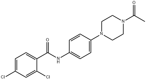 N-[4-(4-acetyl-1-piperazinyl)phenyl]-2,4-dichlorobenzamide Structure