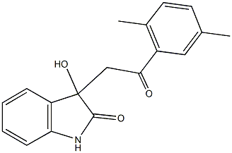 3-[2-(2,5-dimethylphenyl)-2-oxoethyl]-3-hydroxy-1,3-dihydro-2H-indol-2-one,442567-93-3,结构式