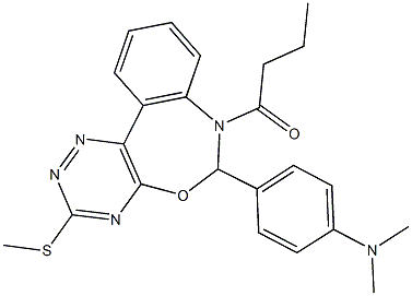 442646-04-0 4-[7-butyryl-3-(methylsulfanyl)-6,7-dihydro[1,2,4]triazino[5,6-d][3,1]benzoxazepin-6-yl]-N,N-dimethylaniline