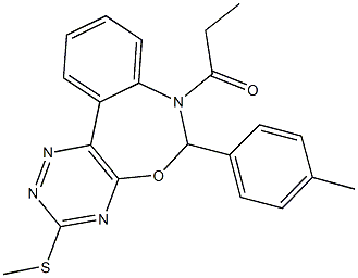 442646-99-3 6-(4-methylphenyl)-3-(methylsulfanyl)-7-propionyl-6,7-dihydro[1,2,4]triazino[5,6-d][3,1]benzoxazepine