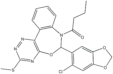 442647-47-4 7-butyryl-6-(6-chloro-1,3-benzodioxol-5-yl)-6,7-dihydro[1,2,4]triazino[5,6-d][3,1]benzoxazepin-3-yl methyl sulfide