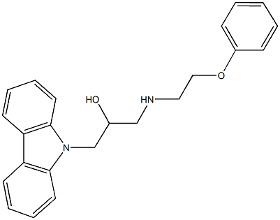 1-(9H-carbazol-9-yl)-3-[(2-phenoxyethyl)amino]-2-propanol Struktur