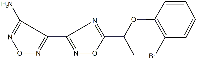 4-{5-[1-(2-bromophenoxy)ethyl]-1,2,4-oxadiazol-3-yl}-1,2,5-oxadiazol-3-amine Structure