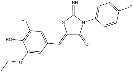 442872-60-8 5-(3-chloro-5-ethoxy-4-hydroxybenzylidene)-3-(4-fluorophenyl)-2-imino-1,3-thiazolidin-4-one