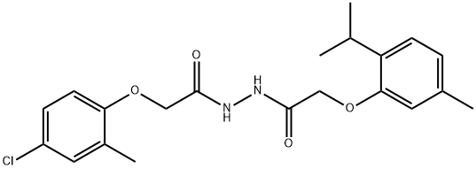 443639-94-9 2-(4-chloro-2-methylphenoxy)-N'-[(2-isopropyl-5-methylphenoxy)acetyl]acetohydrazide