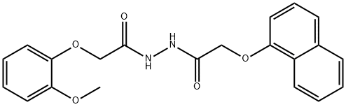 2-(2-methoxyphenoxy)-N'-[(1-naphthyloxy)acetyl]acetohydrazide 结构式