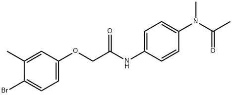 N-{4-[acetyl(methyl)amino]phenyl}-2-(4-bromo-3-methylphenoxy)acetamide Structure
