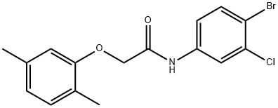N-(4-bromo-3-chlorophenyl)-2-(2,5-dimethylphenoxy)acetamide 结构式