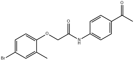 N-(4-acetylphenyl)-2-(4-bromo-2-methylphenoxy)acetamide Structure