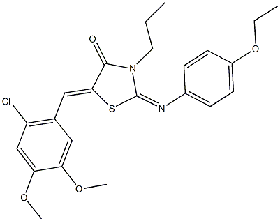 443872-92-2 5-(2-chloro-4,5-dimethoxybenzylidene)-2-[(4-ethoxyphenyl)imino]-3-propyl-1,3-thiazolidin-4-one