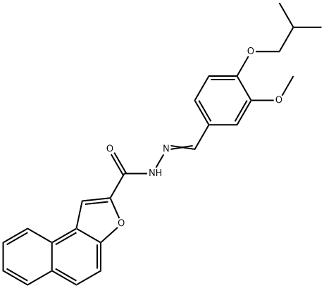 N'-(4-isobutoxy-3-methoxybenzylidene)naphtho[2,1-b]furan-2-carbohydrazide Structure