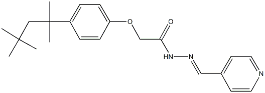 N'-(4-pyridinylmethylene)-2-[4-(1,1,3,3-tetramethylbutyl)phenoxy]acetohydrazide,443978-26-5,结构式